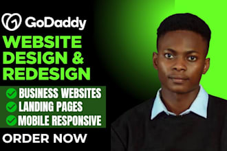do godaddy website design,godaddy redesign, develop godaddy , godaddy expert
