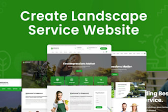 create lawn care website, landscaping, lawn mowing website, landscape website