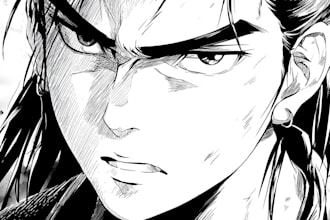 draw professional custom manga page