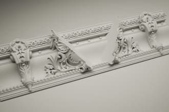sculpt 3drelief for wood or furniture decor,vintage relief,baroque,stl engraving