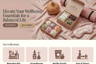 build a high converting shopify store for self care gift boxes, store redesign