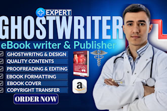 write health, fitness, medical ebook, nursing, pharmacy, physician, ebook writer