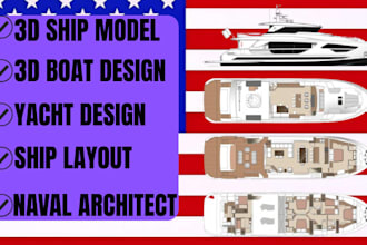 convert your sketch to professional boat design and 3d model