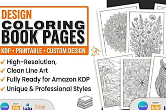 create colouring book pages activity book amazon kdp for adult an kids