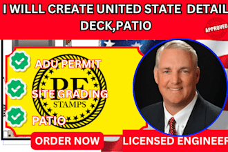 create a detail deck patio and pergola,site grading plan,adu permit,sunroom