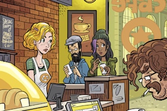 illustrate graphic novel pages, comic panels, and sequential art
