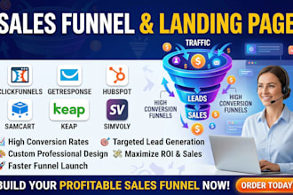 sales funnel landing page clickfunnels getresponse hubspot samcart keap simvoly