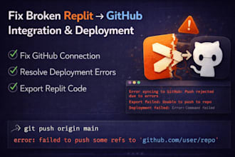 fix replit github integration deploy errors export code and setup repo