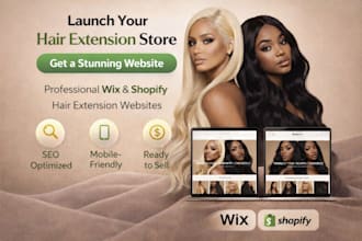 hair extension website hair extension store shopify wix hair extension website