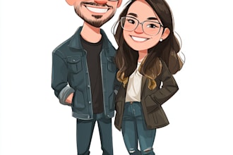 draw caricatures for couples, families, weddings