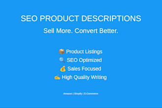 write SEO product descriptions that sell