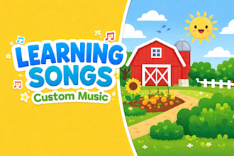 compose custom kid song and learning music for youtube