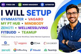 setup gymmaster vagaro my pt hub mindbody zenoti wellnessliving fitbudd teamup