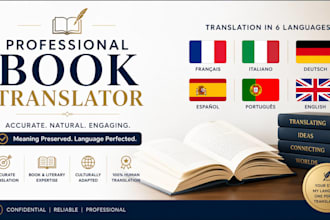 translate french english garman italian spanish fiction and non fiction books