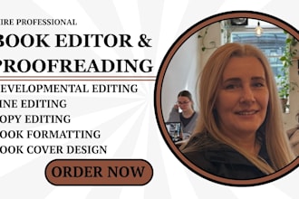 do developmental edit and proofread fantasy, romance, christian and health book