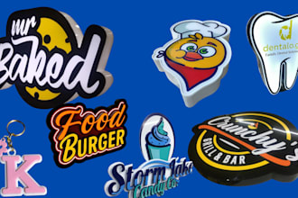create 3d lightbox coaster 3mf 3d logo keychain stl in 24hrs