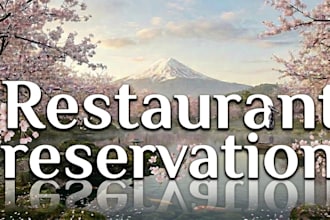 make a restaurant reservation in japan for you