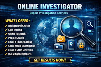 be your online investigator and background check expert