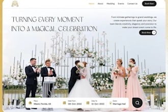 design wedding planner website wedding organizer event planner website