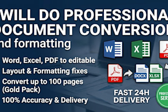 do professional document conversion and formatting