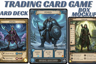 design custom trading card game cards tcg template anime fantasy card game asset