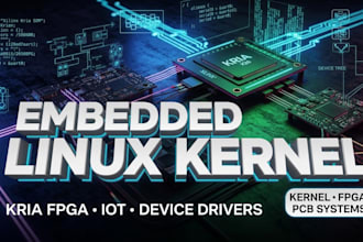 build embedded linux kernel for kria fpga iot pcb and device drivers
