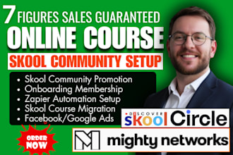 skool community promotion online course setup skool membership community manager