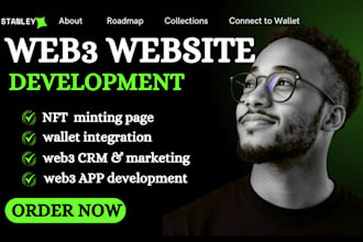 build web3 interactive website, nft website, nft landing page, nft app building