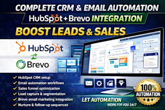 setup hubspot email automation brevo integration sales funnel automations