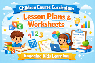 create children course curriculum lesson plan kids worksheet school presentation