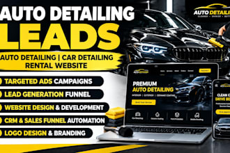 generate auto detailing leads auto detailing logo car detailing rental website