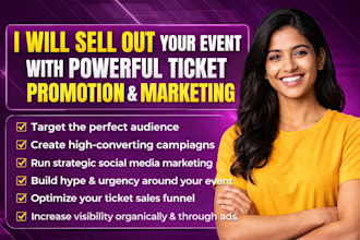 sell out your event with powerful ticket promotion and marketing