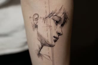 design a custom fine line minimal tattoo