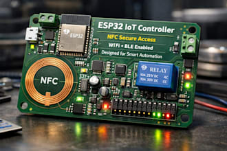 build esp32 iot controller pcb with nfc authentication