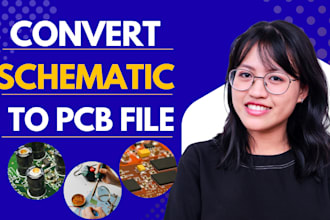 convert schematic to pcb circuit layout and manufacture ready pcb gerber files
