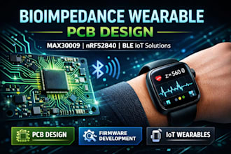 design bioimpedance wearable pcb with max30009 and nrf firmware