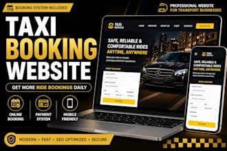 create taxi booking website, chauffeur limo website with booking system