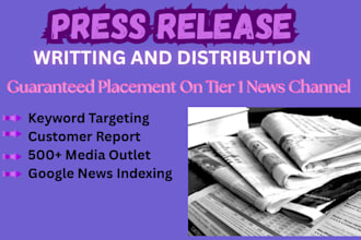 do press release writing and press release distribution