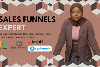 build high ticket sales funnel, membership, coach course funnel ghl clickfunnels