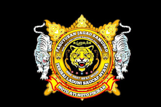 design high quality tiger mascot logo with t shirt design