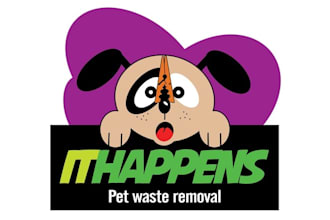 create a comical animal logo for a popper scooper business