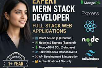 build a responsive mern stack web developer for react and node js website