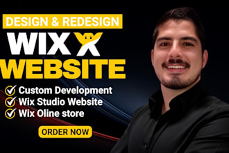 build wix website design, redesign wix website, wix online store