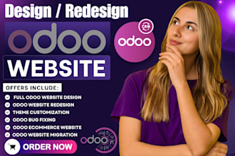 do odoo website development odoo website redesign customization API integration