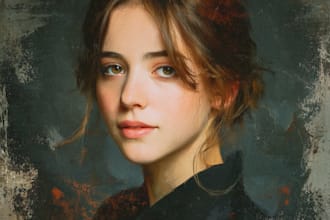 digital portrait painting, oil painting style , portrait