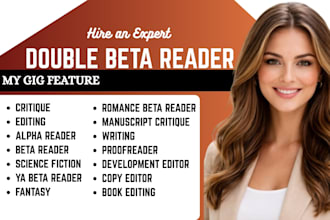 double beta read, offer inline feedback, manuscript, provide two detail report