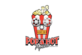 design best quality food popcorn business logo