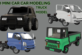 create 3d car model, mini car, truck, van and game ready vehicle for 3d printing