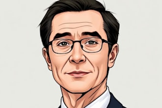 draw marvelous wsj style hedcut portrait for you