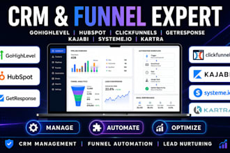 manage gohighlevel hubspot clickfunnels getresponse kajabi systemeio kartra